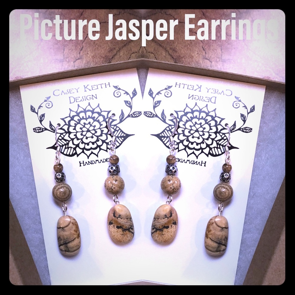 Picture Jasper Earrings II